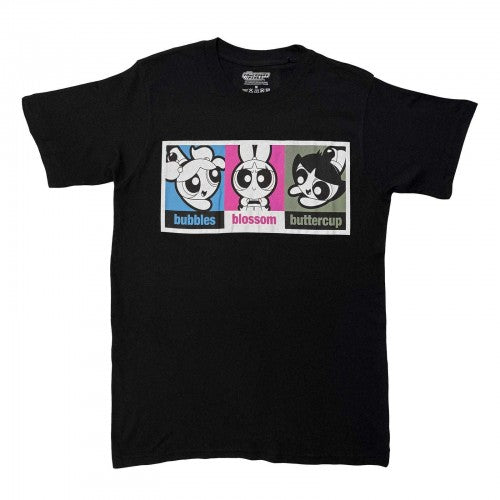 Front - The Powerpuff Girls Unisex Adult Grid Photos T-Shirt