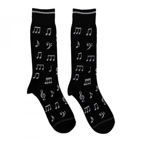 Front - Perri´s Unisex Adult Music Notes Crew Socks