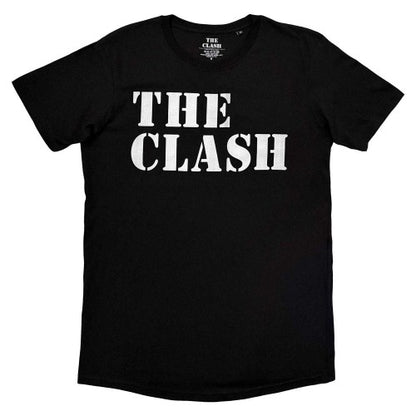 Front - The Clash Unisex Adult Stencil Logo T-Shirt