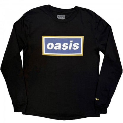 Front - Oasis Unisex Adult Logo Long-Sleeved T-Shirt
