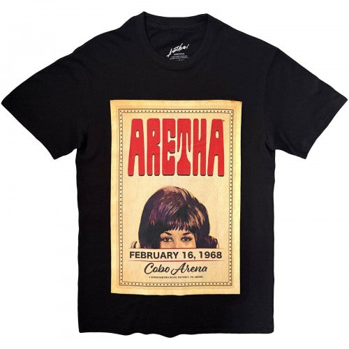 Front - Aretha Franklin Unisex Adult Cobo Hall T-Shirt