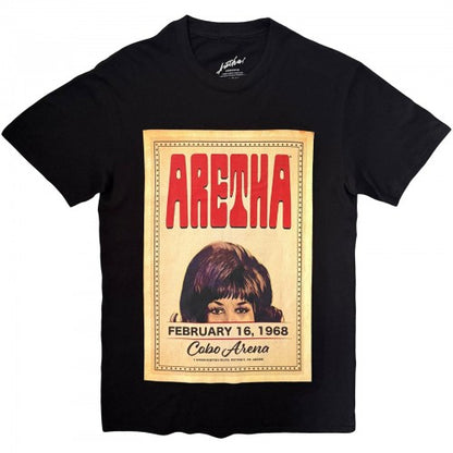 Front - Aretha Franklin Unisex Adult Cobo Hall T-Shirt