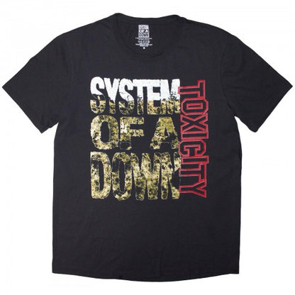 Front - System Of A Down Unisex Adult Toxicity Stack T-Shirt