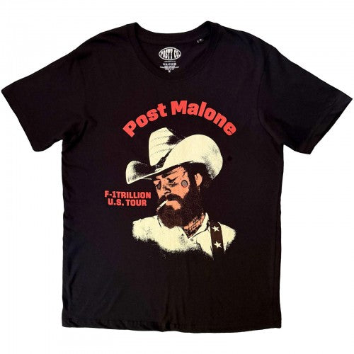 Front - Post Malone Unisex Adult U.S. Tour Back Print T-Shirt
