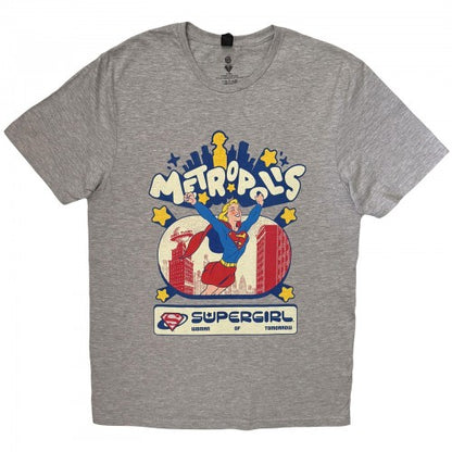 Front - Supergirl Unisex Adult Metropolis T-Shirt