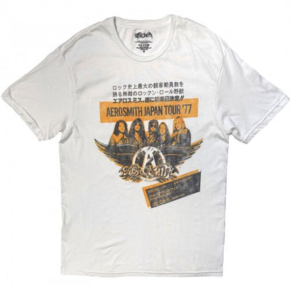 Front - Aerosmith Unisex Adult Japan Tour ´77 T-Shirt