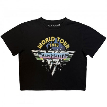 Front - Van Halen Womens/Ladies World Tour ´78 Crop Top