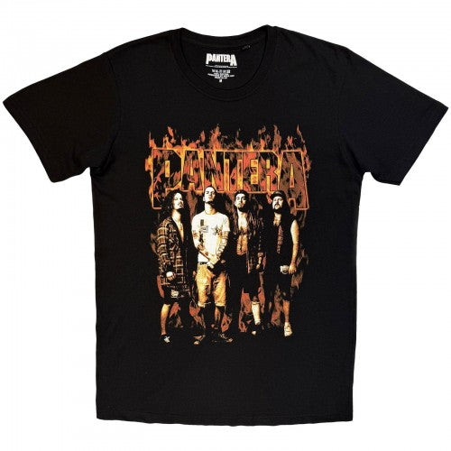 Front - Pantera Unisex Adult Flames T-Shirt