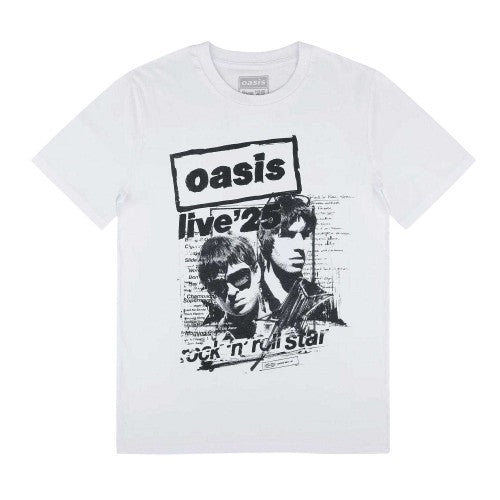 Front - Oasis Unisex Adult Live ´25 Rock N Roll Star T-Shirt