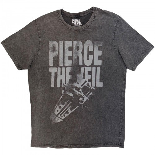 Front - Pierce The Veil Unisex Adult Text Stone Wash T-Shirt