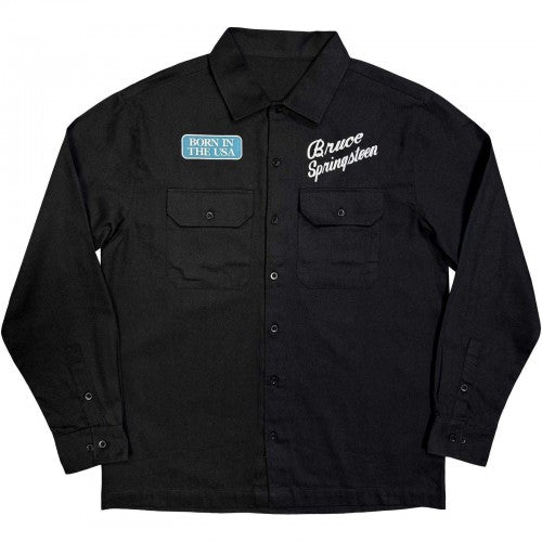 Front - Bruce Springsteen Unisex Adult Born In The USA Tour 84-85 Back Print Shirt