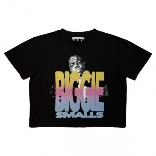 Front - Biggie Smalls Womens/Ladies Half Tone Crop Top