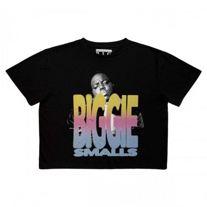 Front - Biggie Smalls Womens/Ladies Half Tone Crop Top