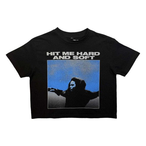 Front - Billie Eilish Womens/Ladies HMHAS Tracklist Back Print Crop Top