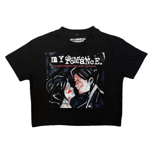 Front - My Chemical Romance Womens/Ladies Three Cheers Crop Top