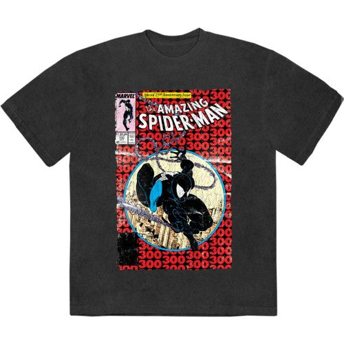 Front - Marvel Comics Unisex Adult The Amazing Spider-Man Stone Wash 25th Anniversary T-Shirt