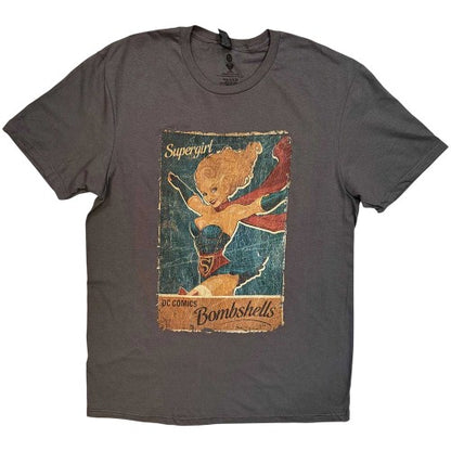 Front - Supergirl Unisex Adult Bombshells T-Shirt