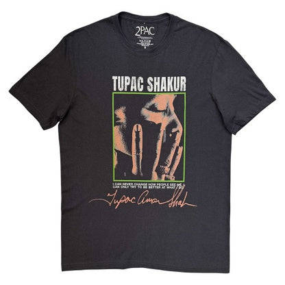 Front - Tupac Shakur Unisex Adult Photo Print T-Shirt