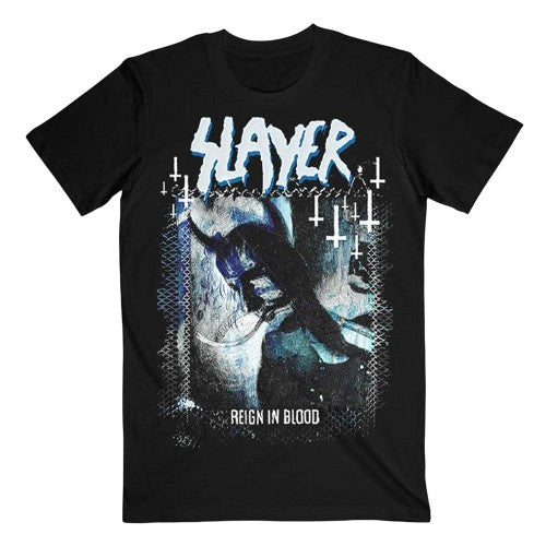 Front - Slayer Unisex Adult Reign In Blood Horned T-Shirt