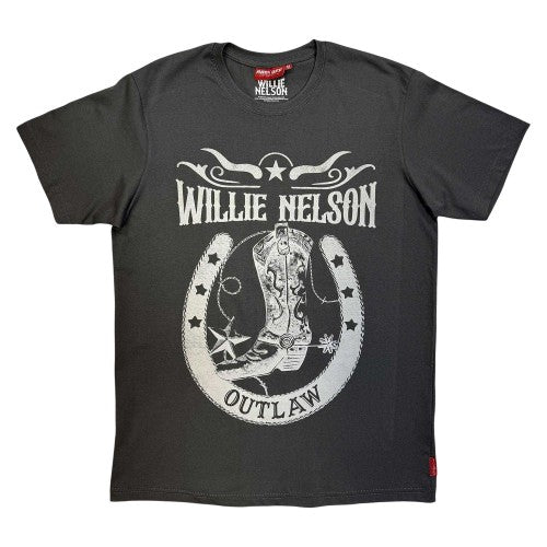 Front - Willie Nelson Unisex Adult Unplugged Outlaw T-Shirt