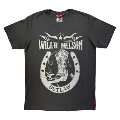 Front - Willie Nelson Unisex Adult Unplugged Outlaw T-Shirt