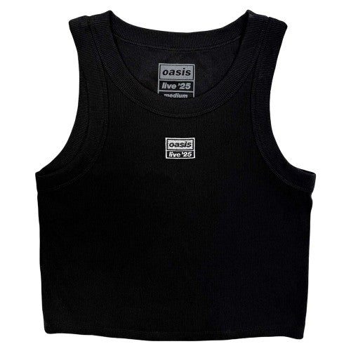 Front - Oasis Unisex Adult Live ´25 Embroidered Vest Top