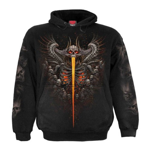 Front - Spiral Direct Unisex Adult Gates Of Hell Back & Sleeve Print Hoodie