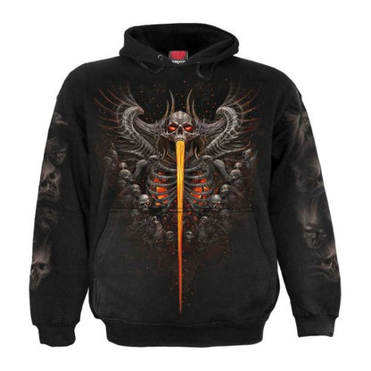 Front - Spiral Direct Unisex Adult Gates Of Hell Back & Sleeve Print Hoodie