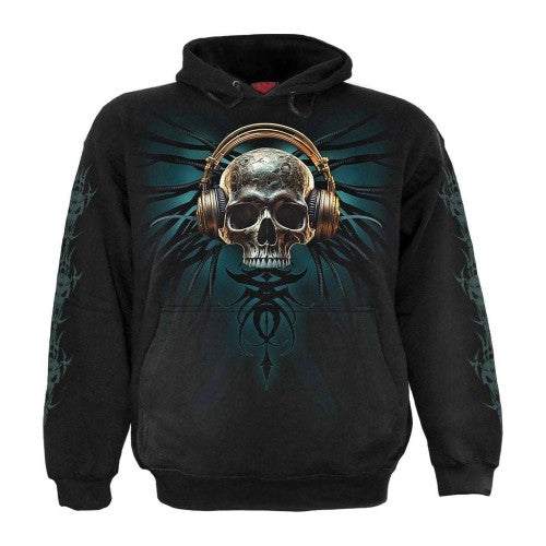 Front - Spiral Direct Unisex Adult Dread Rocks Back & Sleeve Print Hoodie