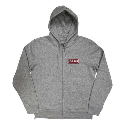 Front - Oasis Unisex Adult What´s The Story Logo Full Zip Hoodie