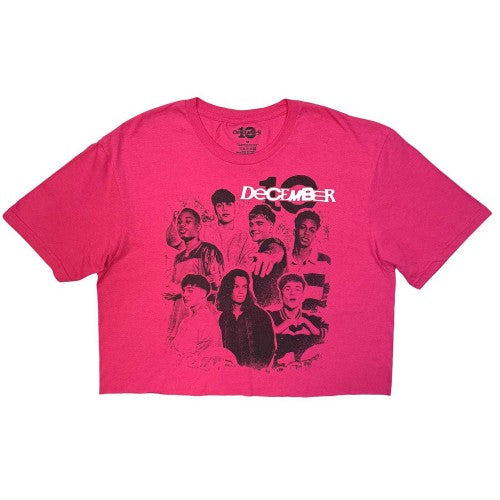 Front - December 10 Womens/Ladies Team Montage Crop Top