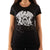 Front - Queen Womens/Ladies Diamante Logo T-Shirt