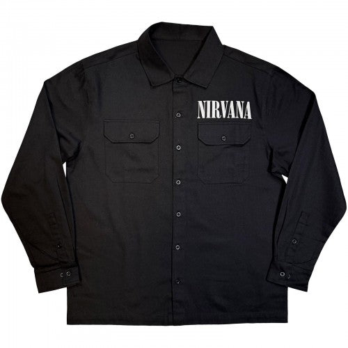Front - Nirvana Unisex Adult Nevermind UK Tour ´91 Back Print Shirt