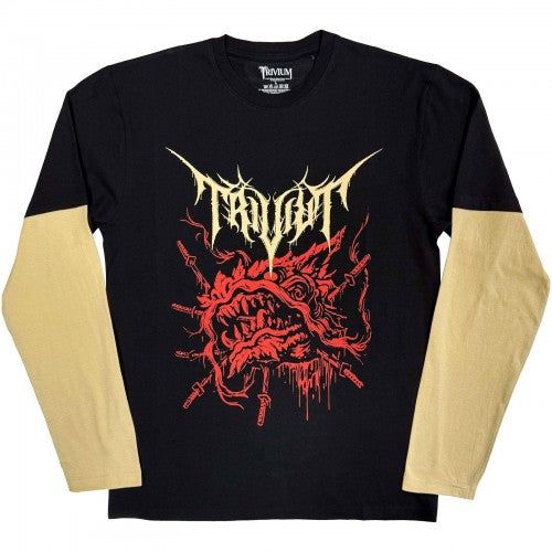Front - Trivium Unisex Adult Demon Back Print Long-Sleeved T-Shirt