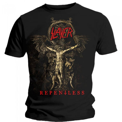 Front - Slayer Unisex Adult Cruciform Skeletal T-Shirt