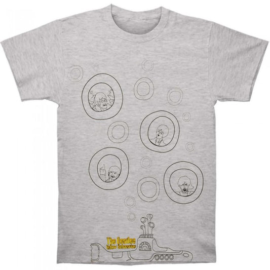 Front - The Beatles Unisex Adult Bubble T-Shirt