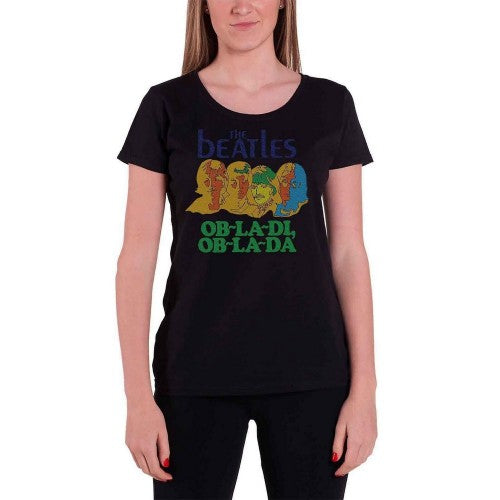 Front - The Beatles Womens/Ladies Ob-La-Di Back Print T-Shirt