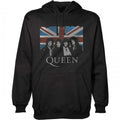 Front - Queen Unisex Adult Union Jack Vintage Hoodie