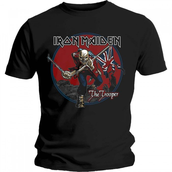 Front - Iron Maiden Unisex Adult Trooper Red Sky T-Shirt