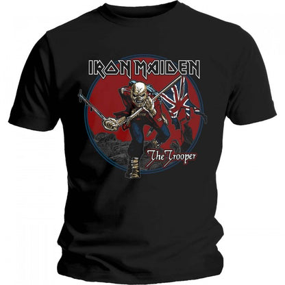 Front - Iron Maiden Unisex Adult Trooper Red Sky T-Shirt