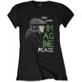 Front - John Lennon Womens/Ladies Imagine Peace T-Shirt