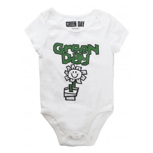 Front - Green Day Baby Flower Pot Babygrow
