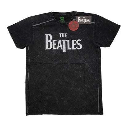 Front - The Beatles Unisex Adult Drop T Logo T-Shirt