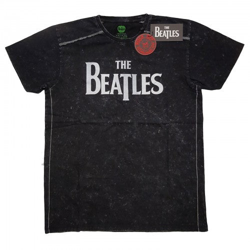 Front - The Beatles Unisex Adult Drop T Logo T-Shirt