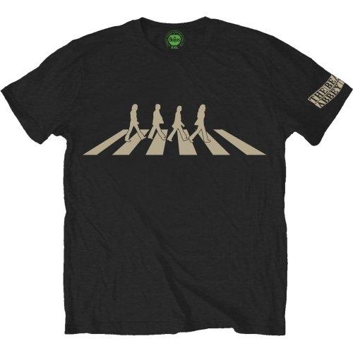 Black - Front - The Beatles Unisex Adult Abbey Road Silhouette T-Shirt