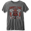 Front - Johnny Cash Unisex Adult Ring of Fire Burnout T-Shirt