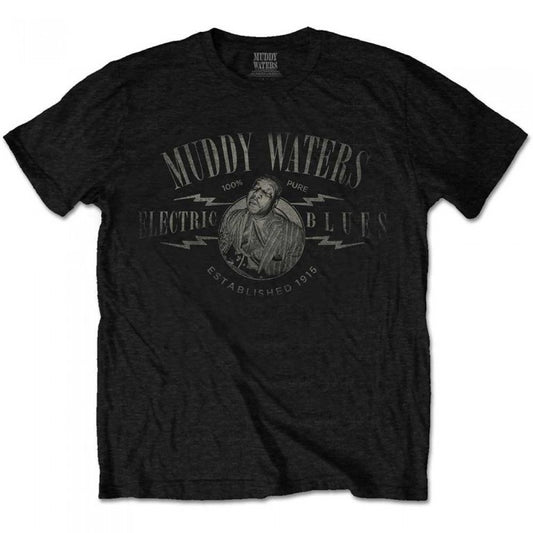 Front - Muddy Waters Unisex Adult Electric Blues Logo T-Shirt