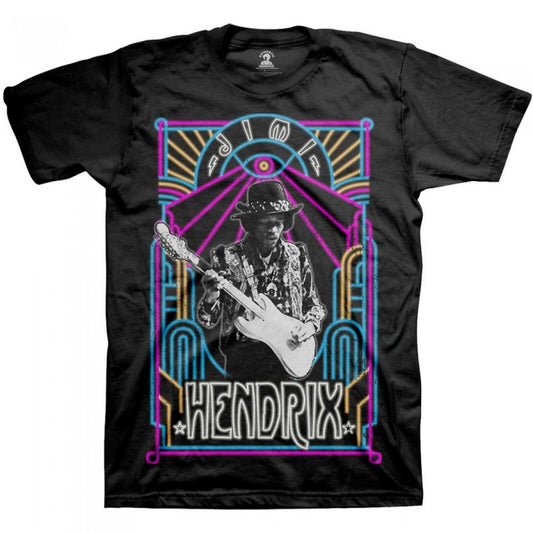 Front - Jimi Hendrix Unisex Adult Electric Ladyland Neon T-Shirt