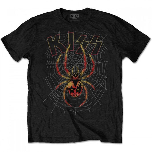 Front - Kiss Unisex Adult Spider T-Shirt