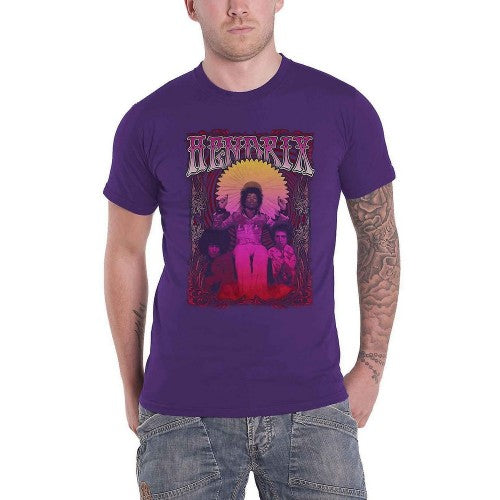 Front - Jimi Hendrix Unisex Adult Karl Ferris Wheel Cotton T-Shirt